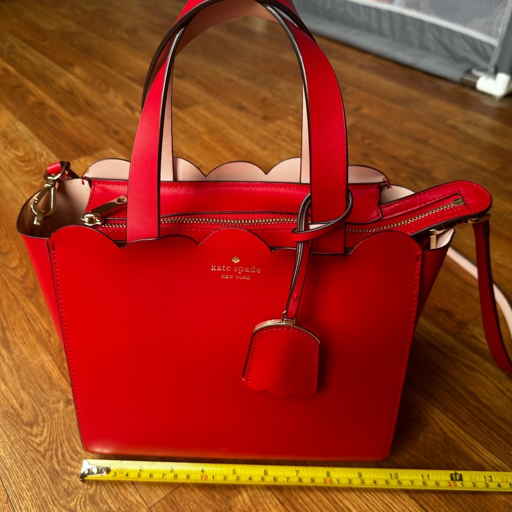 Kate Spade Red Satchel Bag with Sleek Design